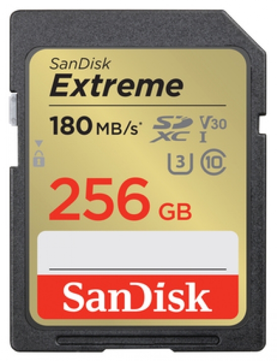 SDXC 256GB Extreme 180MB/s UHS-I V30