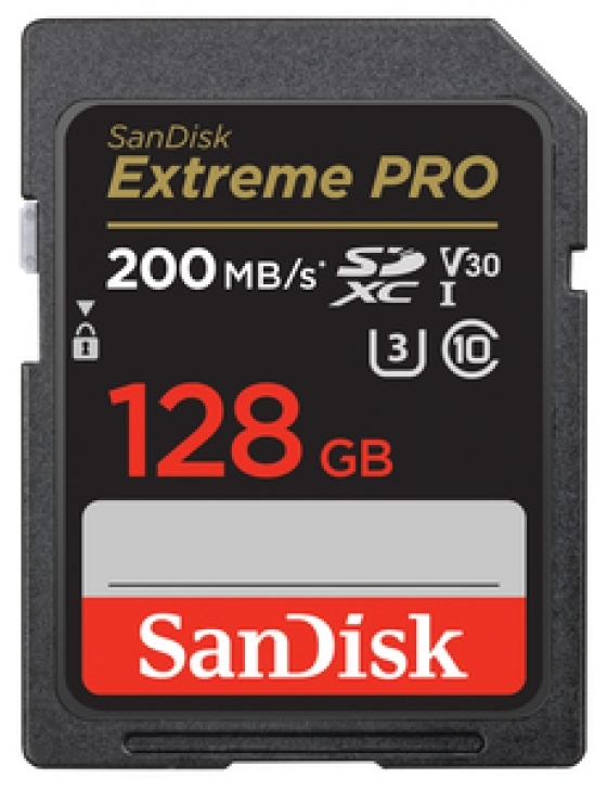 SDXC 128GB Extreme Pro 200MB/S V30 UHS Sp.Cl.U3 UHS-I
