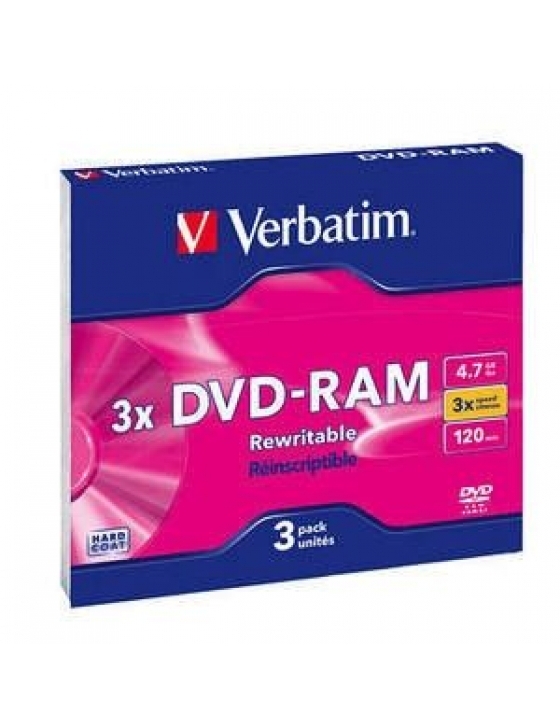 DVD-RAM 4.7GB 3x bunt, slim / 3