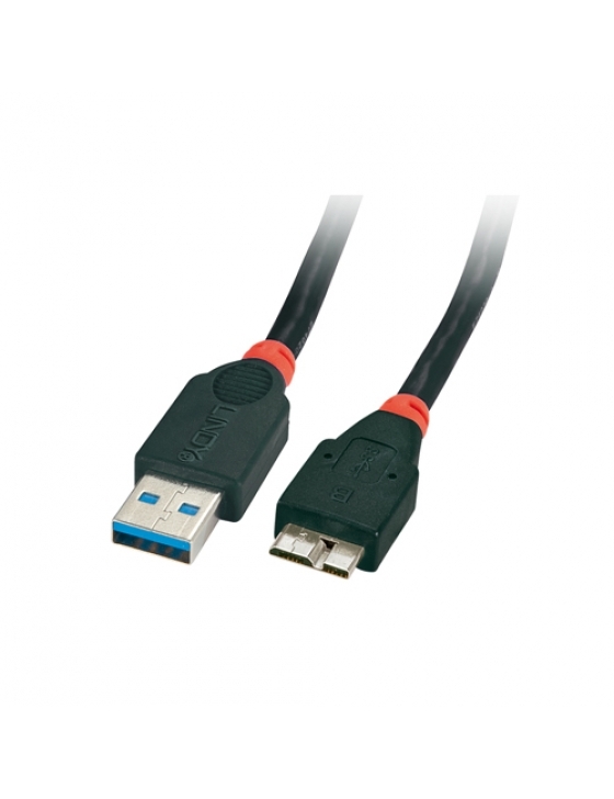 USB 3.2 Kabel Typ A / Micro-B schwarz, 5GBit/s, Anthra Line 2m