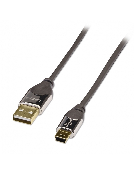 USB 2.0 Kabel Typ A/Mini-B, Cromo, 5m