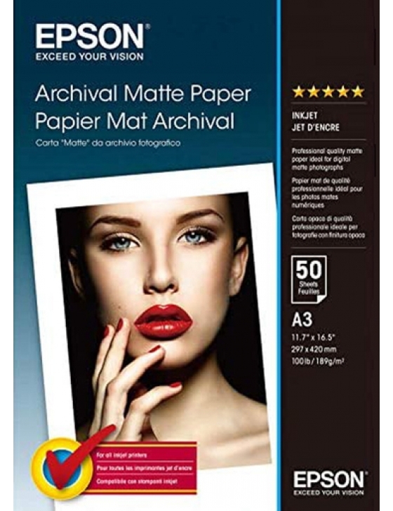 Archival Matte Paper, A3, 189g/m², 50 Blatt