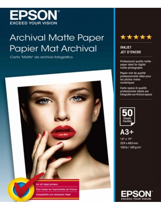 Archival Matte Paper, A3+, 189g/m², 50 Blatt