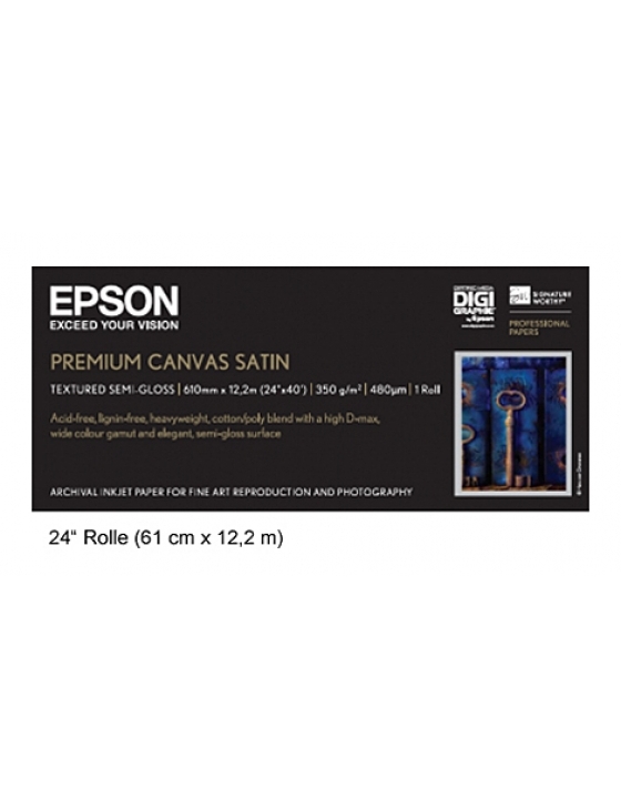 Premium Canvas Satin Roll 61cm x12.2 m, 350g/m²