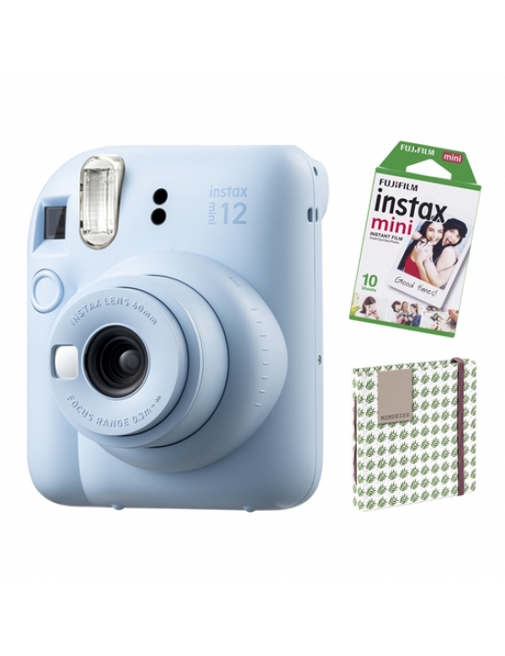 Instax mini 12 pastel blue Set + Einzelfilm + Hama Album