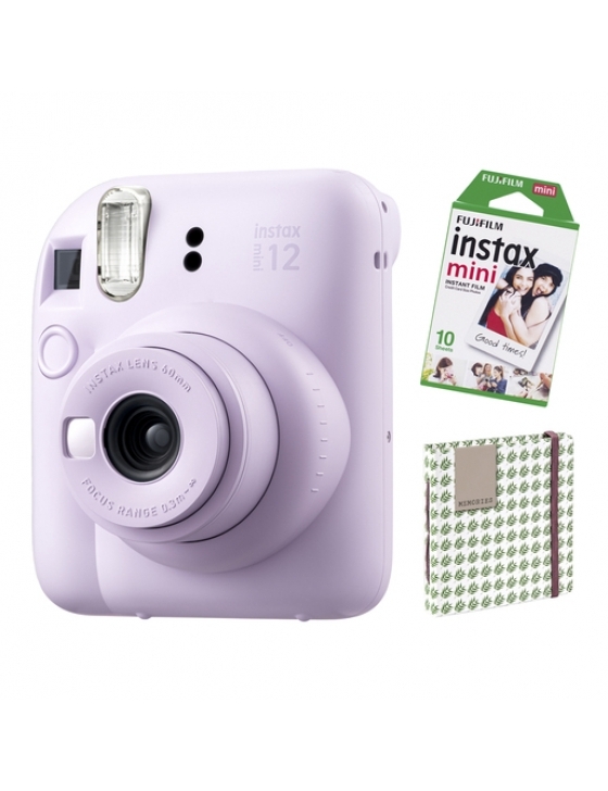 Instax mini 12 lilac purple Set + Einzelfilm + Hama Album