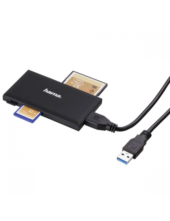 USB 3.0 Multi-Kartenleser, SD/microSD/CF/MS, Schwarz