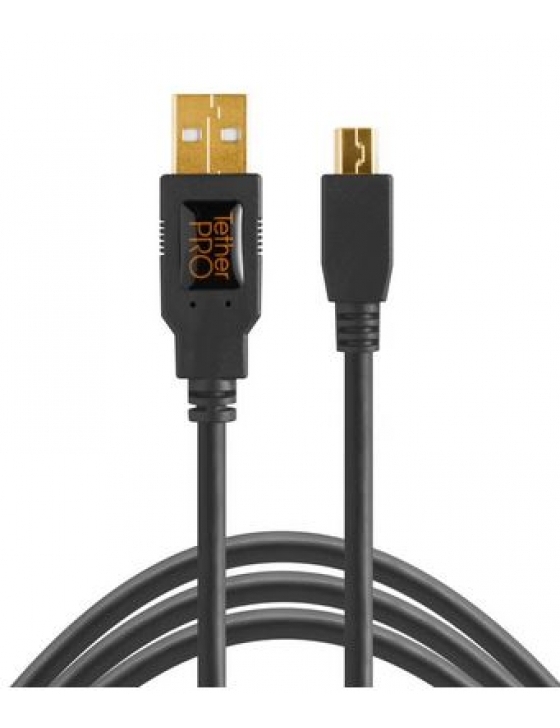 TetherPro USB 2.0 to 2.0 Mini-B 5-Pin, 15' (4.6m) BLK