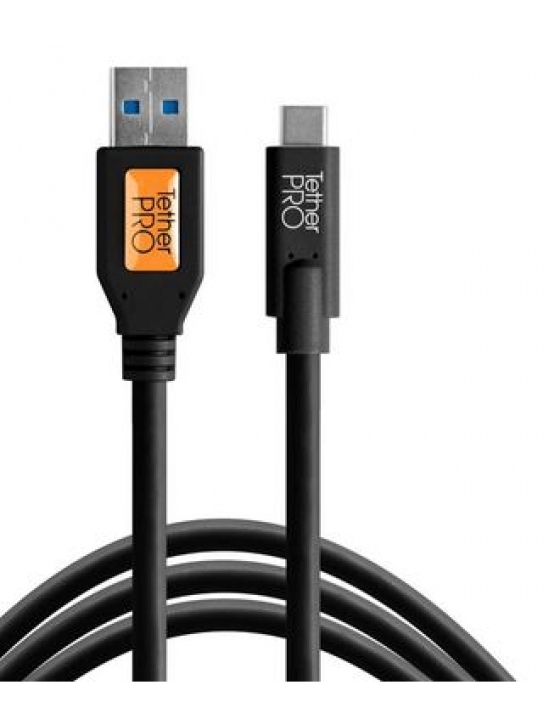 TetherPro USB 3.0 to USB-C, 15' (4.6m) BLK