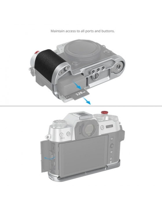 4713 Silicone L-Shape Handle für Fujifilm X-T50 Silber